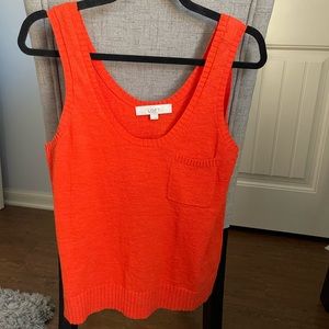 Loft Orange Sweater Tank